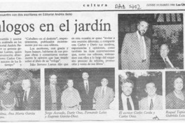 Diálogos en el jardín  [artículo].