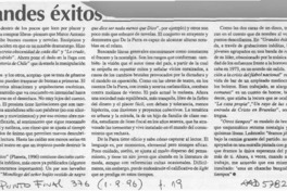 Grandes éxitos  [artículo] Hernán Soto.