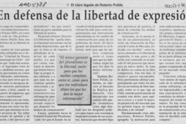 En defensa de la libertad de expresión