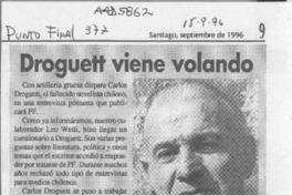 Droguett viene volando  [artículo].