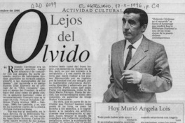 Lejos del olvido  [artículo].