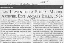 Las llaves de la poesía, Miguel Arteche  [artículo].