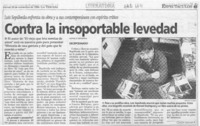 Contra la insoportable levedad  [artículo] Claudia Sánchez R.