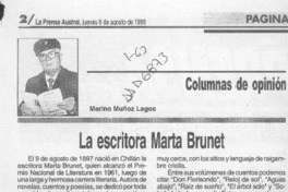 La escritora Marta Brunet La escritora Marta Brunet