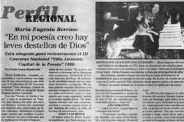 "En mi poesía creo hay leves destellos de Dios" "En mi poesía creo hay leves destellos de Dios"