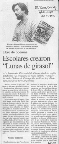 Escolares crearon "Lunas de girasol"  [artículo].