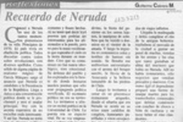 Recuerdo de Neruda Recuerdo de Neruda