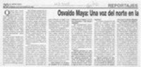 Osvaldo Maya: Una voz del norte en la Academia Chilena de la Lengua  [artículo] Pablo Matamoros A.