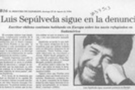 Luis Sepúlveda sigue en la denuncia  [artículo].