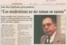 "Los modernistas no me toman en cuenta" "Los modernistas no me toman en cuenta"