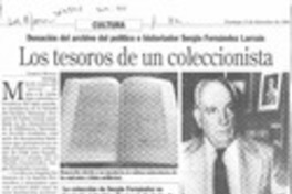 Los tesoros de un coleccionista  [artículo] Loreto Novoa.