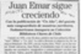 Juan Emar sigue creciendo  [artículo].
