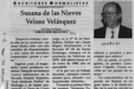 Susana de las Nieves Veloso Velásquez  [artículo] Carlos René Ibacache I.