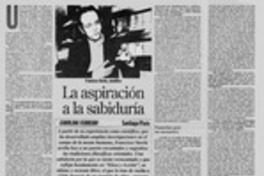 La aspiración a la sabiduría La aspiración a la sabiduría