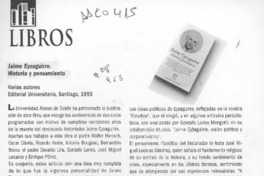 Jaime Eyzaguirre, historia y pensamiento Jaime Eyzaguirre, historia y pensamiento