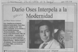 Darío Oses interpela a la modernidad