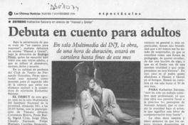 Debuta en cuento para adultos  [artículo].