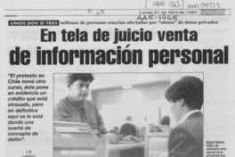 En tela de juicio venta de información personal En tela de juicio venta de información personal