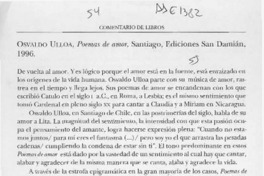 Poemas de amor  [artículo] Teresa Calderón.