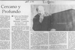 Cercano y profundo  [artículo].