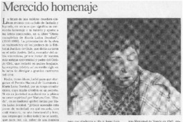 Merecido homenaje