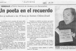 Un Poeta en el recuerdo  [artículo].