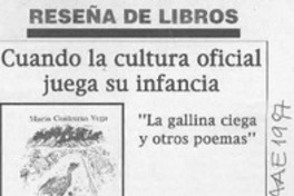 Cuando la cultura oficial juega su infancia Cuando la cultura oficial juega su infancia