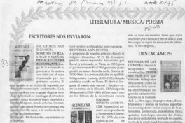 Escritores nos enviaron  [artículo].