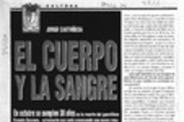 El cuerpo y la sangre  [artículo] Carolina Robino.