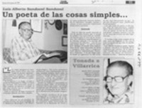 Un Poeta de las cosas simples --  [artículo].