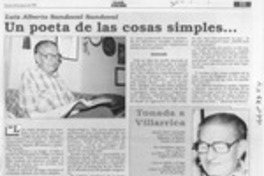 Un Poeta de las cosas simples --  [artículo].