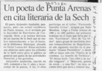 Un Poeta de Punta Arenas en cita literaria de la Sech  [artículo].