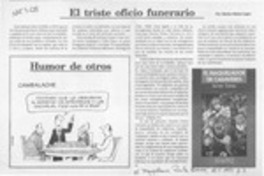 El triste oficio funerario  [artículo] Marino Muñoz Lagos.