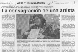 La Consagración de una artista  [artículo].