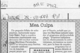 Mea culpa  [artículo].
