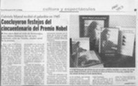 Concluyeron festejos del cincuentenario del premio Nobel  [artículo] Leopoldo Pulgar I.