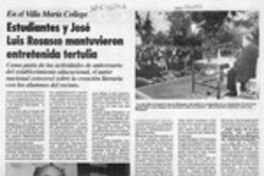 Estudiantes y José Luis Rosasco mantuvieron entretenida tertulia Estudiantes y José Luis Rosasco mantuvieron entretenida tertulia