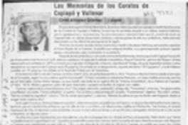 Las memorias de los curatos de Copiapó y Vallenar Las memorias de los curatos de Copiapó y Vallenar