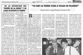 Lo que la tierra echa a volar en pájaros