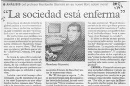 "La Sociedad está enferma"  [artículo].