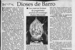 Dioses de barro  [artículo].