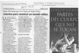 Intentos para construir un mundo mítico  [artículo] Rodolfo Arenas R.