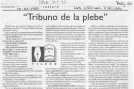 "Tribuno de la plebe"