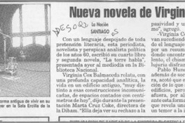 Nueva novela de Virginia Cox B.  [artículo].