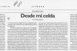 Desde mi celda  [artículo] Fernando Jerez.