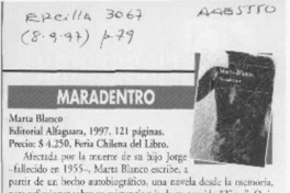 Maradentro  [artículo] Ana María Valdivieso.