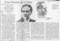 Una Forma de callar  [artículo].