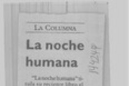 La noche humana La noche humana