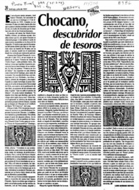 Chocano, descubridor de tesoros  [artículo] Luis Merino Reyes.