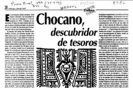 Chocano, descubridor de tesoros  [artículo] Luis Merino Reyes.